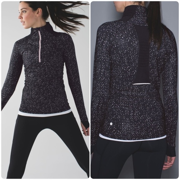 Lululemon Go The Distance 1/2 Zip Pull-over in Mink Berry Black Sz 10 Slim Fit - Picture 1 of 15